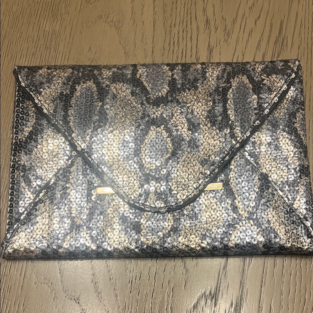 BCBGMaxAzria Metallic Sequin Clutch
